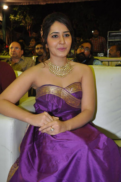 Telugu Actress Rashi Khanna Latest Stills In Violet Dress 2